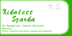 nikolett szarka business card